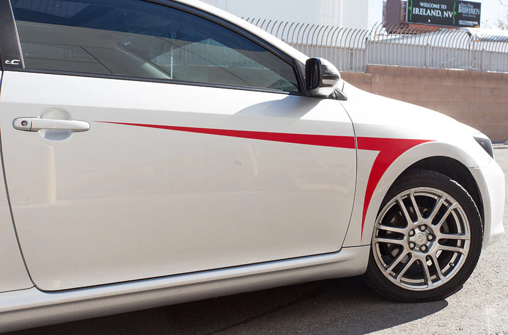Scion TC CUSTOM VINYL DECAL KIT - FRONT FENDER STRIPE ('05-'10)