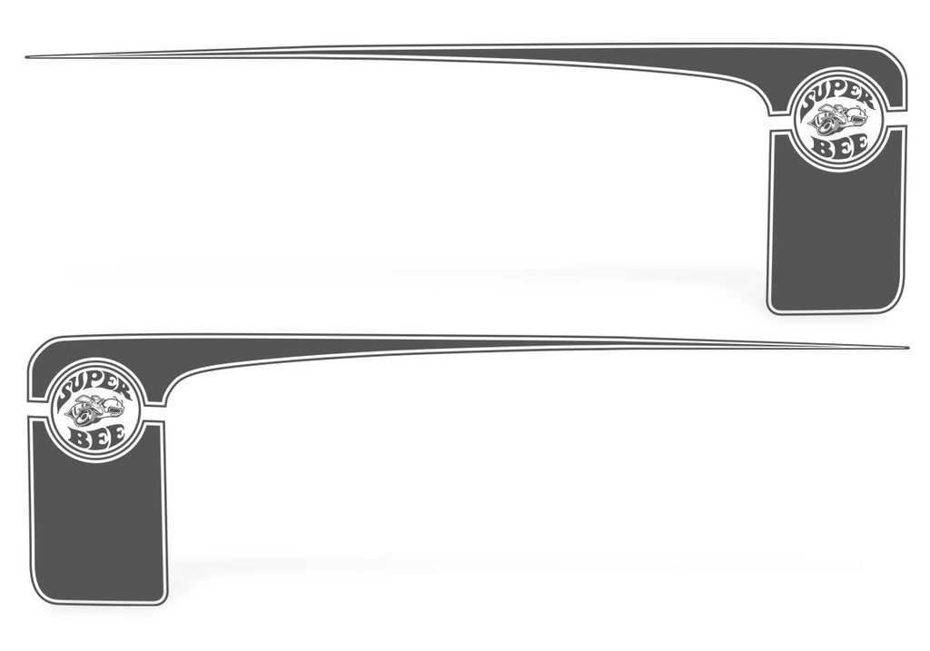 Dodge Charger Rear-Side Stripes ('11-'14) Super-Bee - RacerX Customs | Auto Graphics, Truck Grilles and Accessories
