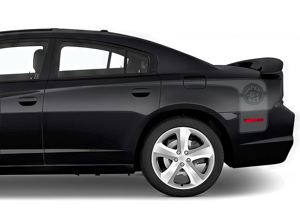 Dodge Charger Rear-Side Stripes ('11-'14) Super-Bee - RacerX Customs | Auto Graphics, Truck Grilles and Accessories