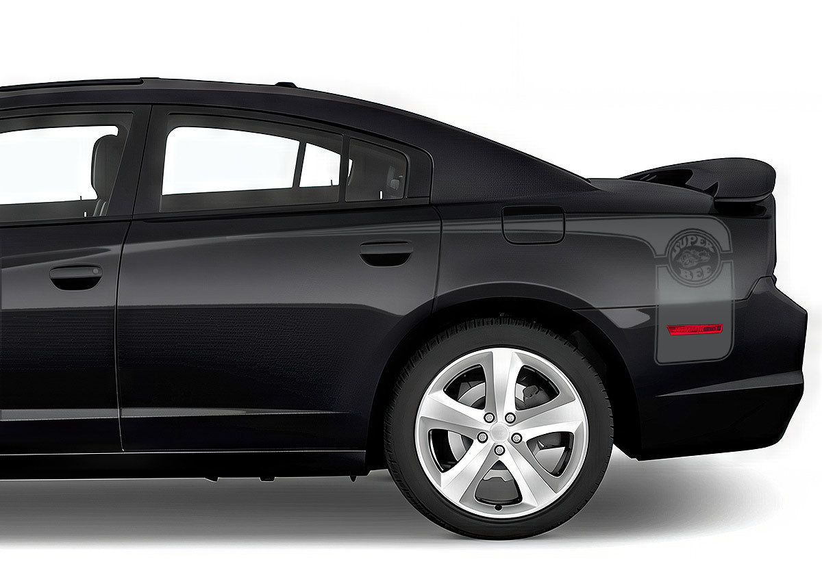 Dodge Charger Rear-Side Stripes ('11-'14) Super-Bee - RacerX Customs | Auto Graphics, Truck Grilles and Accessories
