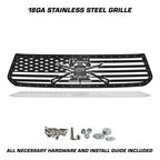 Toyota Tundra Grille ('14-'17) Black Steel, LIBERTY or DEATH - RacerX Customs | Auto Graphics, Truck Grilles and Accessories