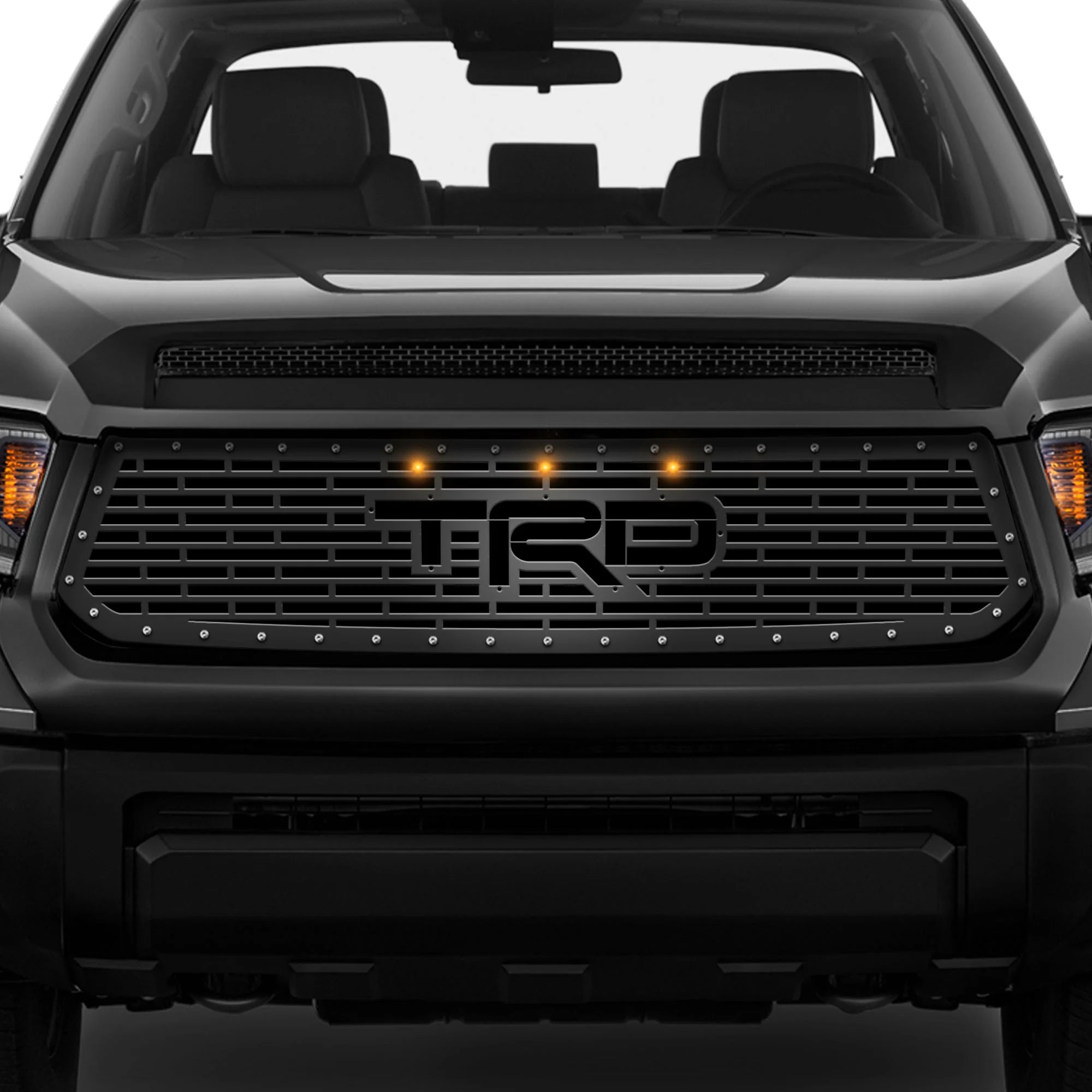 Toyota Tundra Steel Grille ('14-'17) TRD Logo with LED Lights - RacerX Customs | Auto Graphics, Truck Grilles and Accessories