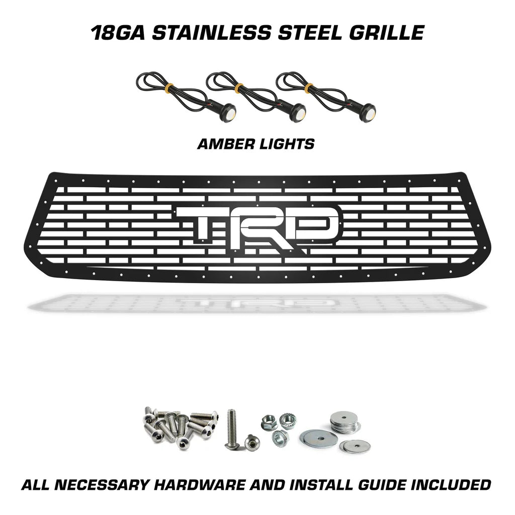 Toyota Tundra Steel Grille ('14-'17) TRD Logo with LED Lights - RacerX Customs | Auto Graphics, Truck Grilles and Accessories