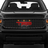 Toyota Tundra Steel Grille ('14-'17) Red TRD with 3 Amber Lights