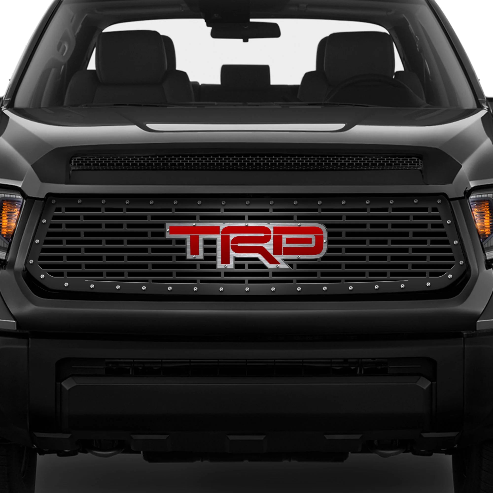 Toyota Tundra Grille ('14-'17) with Red & Silver TRD logo - RacerX Customs | Auto Graphics, Truck Grilles and Accessories