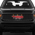 Toyota Tundra Custom Grille ('14-'17) Red & Chrome TRD with 3 Amber Raptor Lights - RacerX Customs | Auto Graphics, Truck Grilles and Accessories