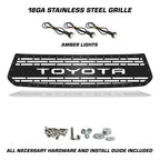 Toyota Tundra Steel Grille ('14-'17) with LED Lights & TOYOTA v2