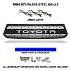 Toyota Tundra Steel Grille ('14-'17) Blue TOYOTA with LED Lights