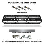 Toyota Tundra Steel Grille ('14-'17) TOYOTA with LED Lights - RacerX Customs | Auto Graphics, Truck Grilles and Accessories
