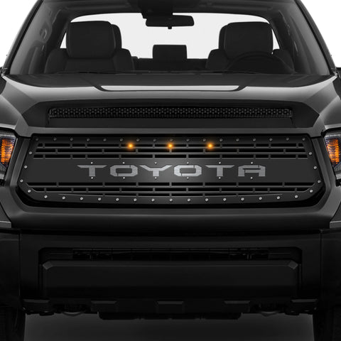 Toyota Tundra Steel Grille ('14-'17) TOYOTA with LED Lights