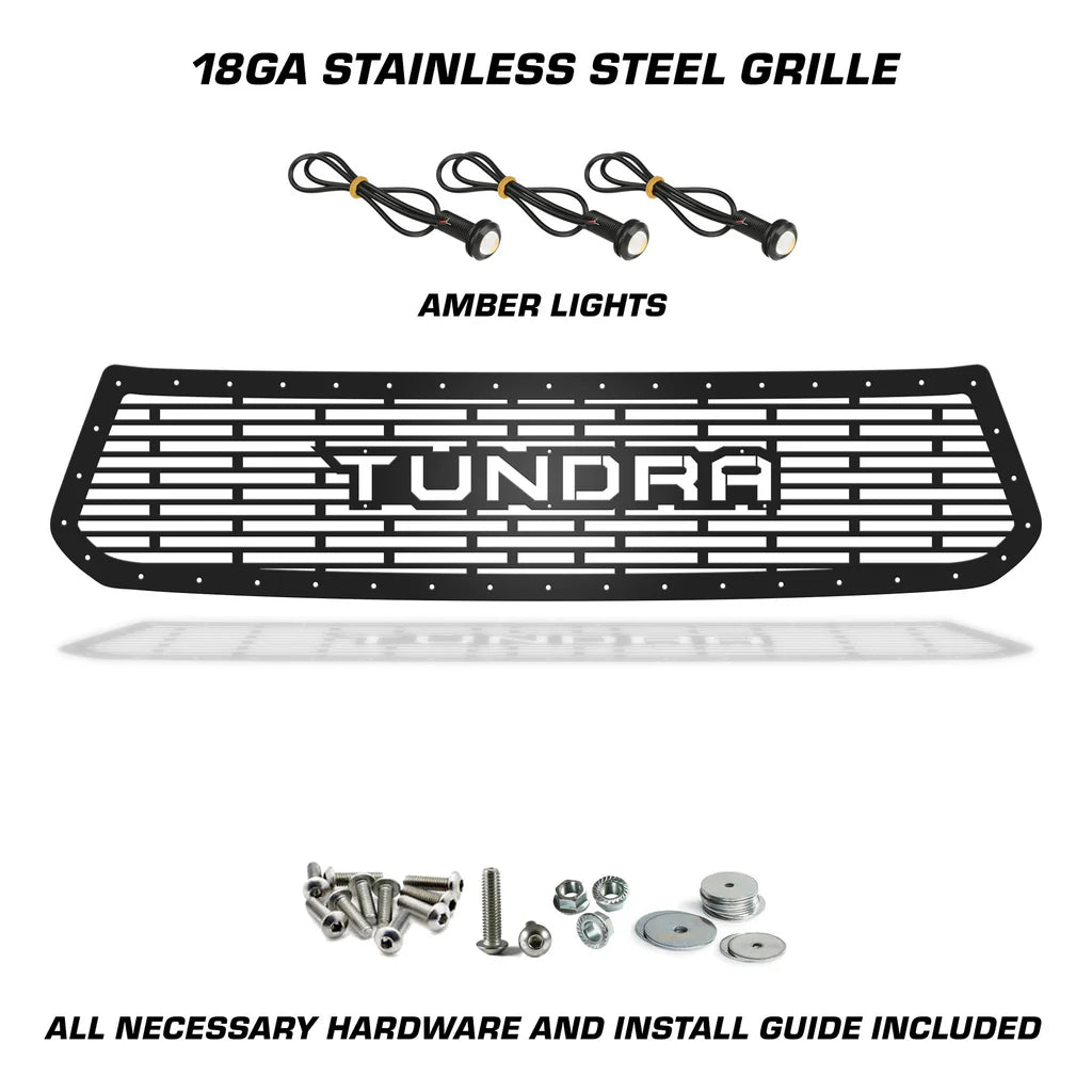 Toyota Tundra Steel Grille ('14-'17) TUNDRA with LED Lights