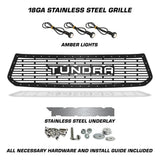 Toyota Tundra Steel Grille ('14-'17) with LED Lights & Stainless Steel TUNDRA v1