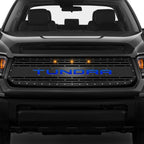 Toyota Tundra Steel Grille ('14-'17) BLUE TUNDRA with LED Lights - RacerX Customs | Auto Graphics, Truck Grilles and Accessories