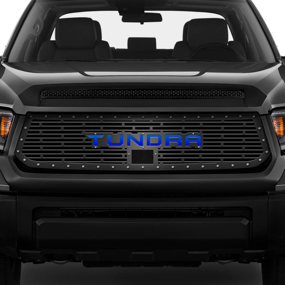 Toyota Tundra Grille ('18-'21) BLUE TUNDRA logo - RacerX Customs | Auto Graphics, Truck Grilles and Accessories