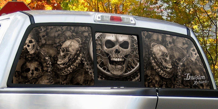 Universal/Trim-to-Fit Rear Window Graphics - Adrenaline Junkie - RacerX Customs | Auto Graphics, Truck Grilles and Accessories