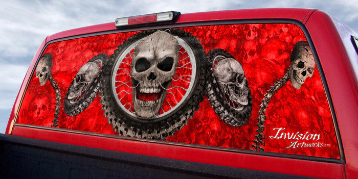 Universal/Trim-to-Fit Rear Window Graphics - Adrenaline Junkie - RacerX Customs | Auto Graphics, Truck Grilles and Accessories
