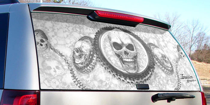 Universal/Trim-to-Fit Rear Window Graphics - Adrenaline Junkie - RacerX Customs | Auto Graphics, Truck Grilles and Accessories