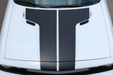 Matte Black Rally Hood Stripes