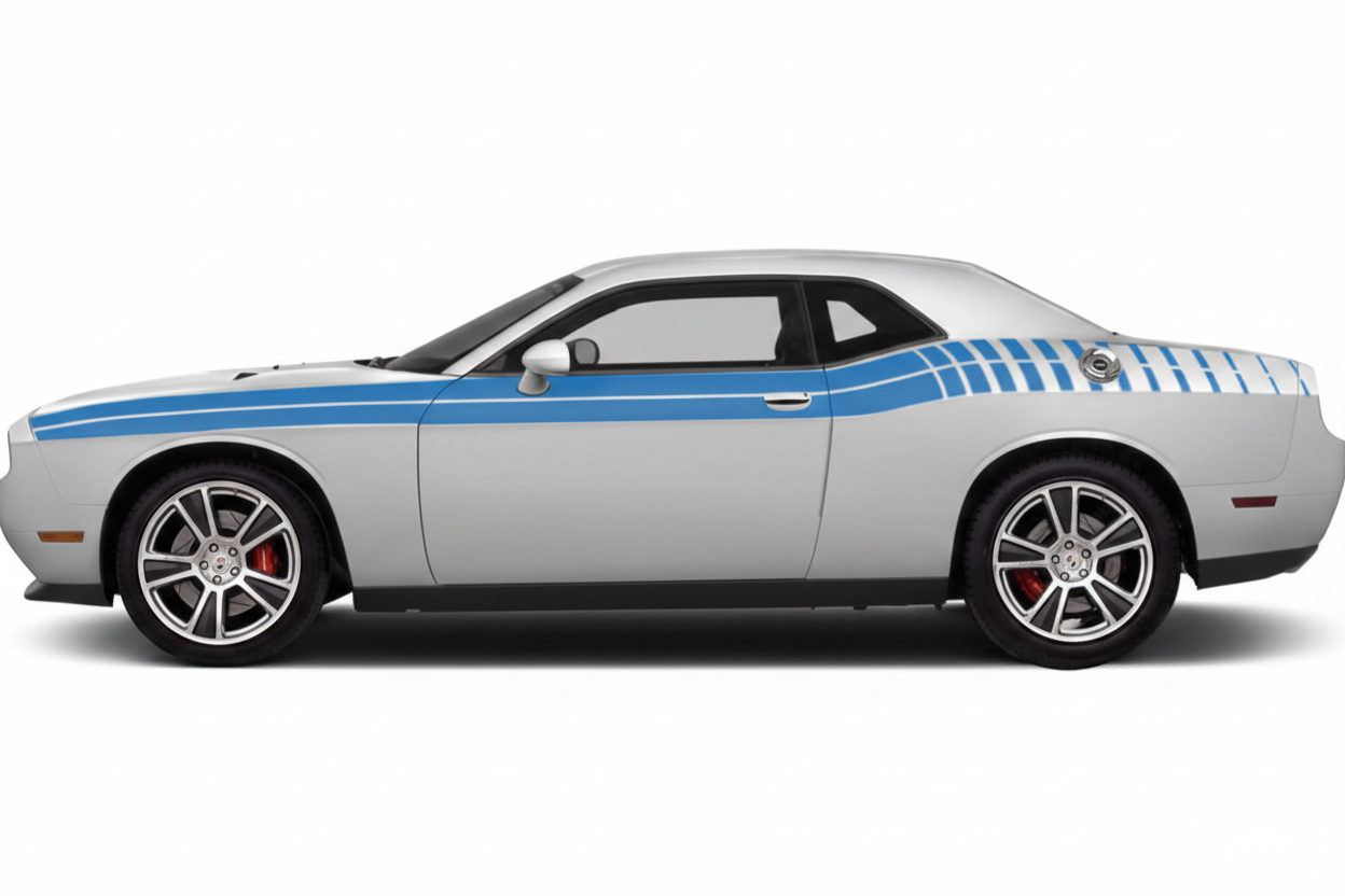Dodge Challenger - Ocean Blue Stripes