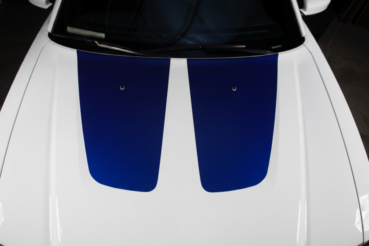 Dodge Charger Blue Hood Stripes