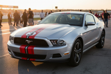 Red Stripes graphics shown on a Ford Mustang CLASSIC - Fun Lifestyle Shot