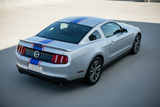 Red White Blue Stripes on a Ford Mustang - Rear View 