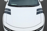 Dodge Charger R/T hash mark vinyl stripes overhead hood view both sides