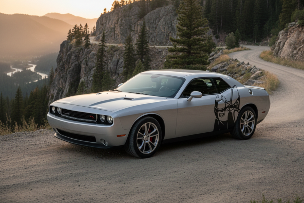 Dodge Challenger Vinyl Wrap Scat-Pack Bee - Mountain Road Lifestyle
