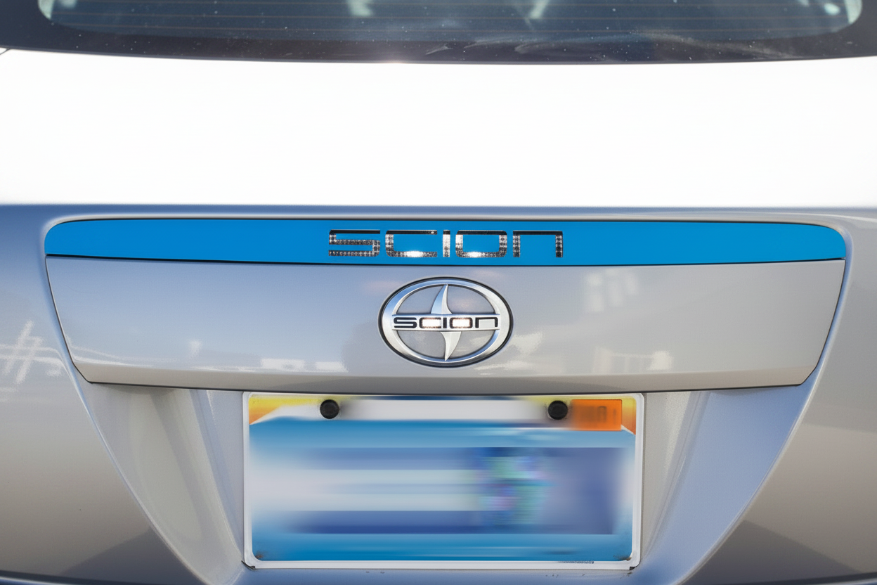 Scion tC Reverse Light Insert Accent - Silver Car Azure Blue Decal
