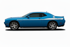 Dodge Challenger Vinyl Stripes Kit - Medium Blue with White Stripe - RacerX Customs