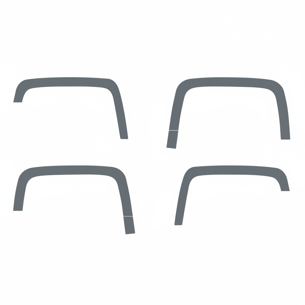 Nimbus Gray fender flair trim pieces for Chevy Silverado