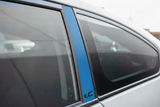 Scion tC Vinyl Window Pillar Accents - Azure Blue with tC Cutout
