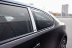 Scion tC Vinyl Window Pillar Accents - Matte White with tC Cutout Glossy Black Car