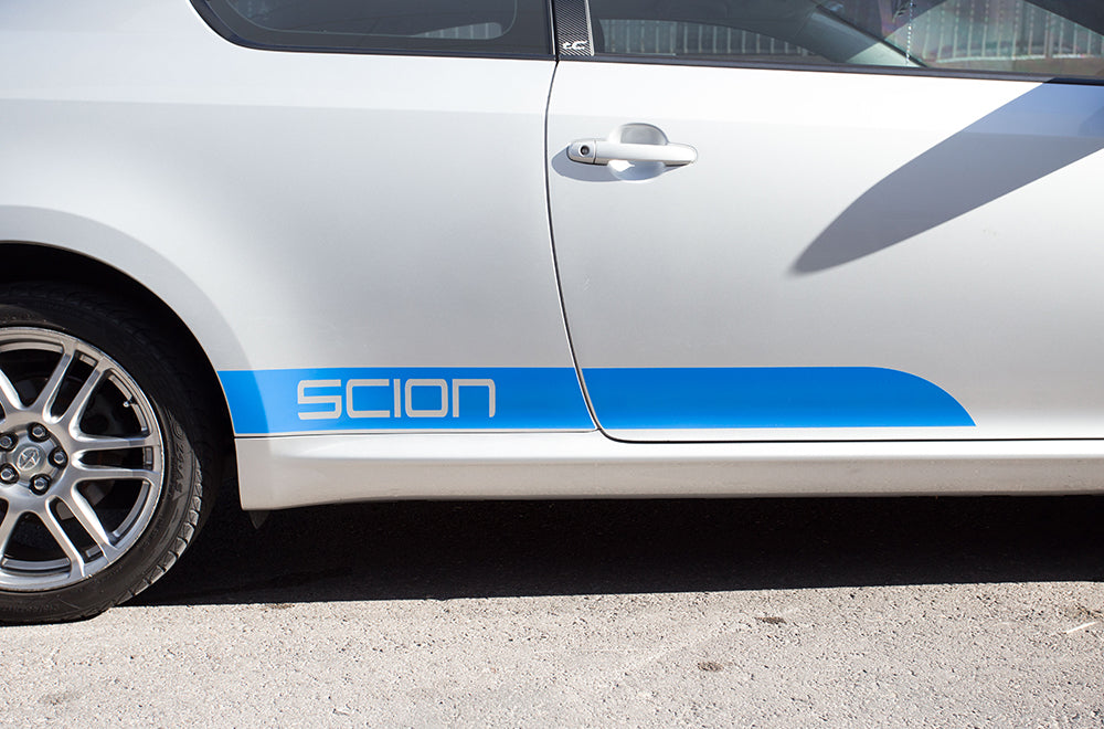 Scion TC Rocker Panel Stripes ('05-'10) - RacerX Customs | Auto Graphics, Truck Grilles and Accessories