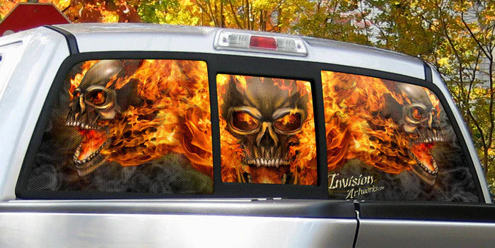 Universal/Trim-to-Fit Rear Window Graphics - NIRTO - RacerX Customs | Auto Graphics, Truck Grilles and Accessories