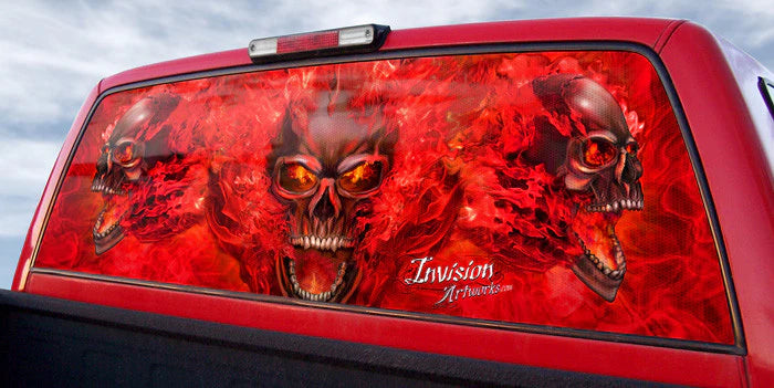 Universal/Trim-to-Fit Rear Window Graphics - NIRTO - RacerX Customs | Auto Graphics, Truck Grilles and Accessories