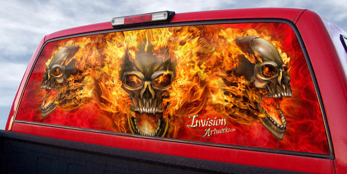 Universal/Trim-to-Fit Rear Window Graphics - NIRTO - RacerX Customs | Auto Graphics, Truck Grilles and Accessories