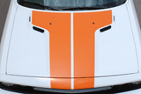 Orange Rally Hood Stripes