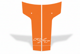 Orange R/T Hood Stripe - White Logo, Soft Shadow