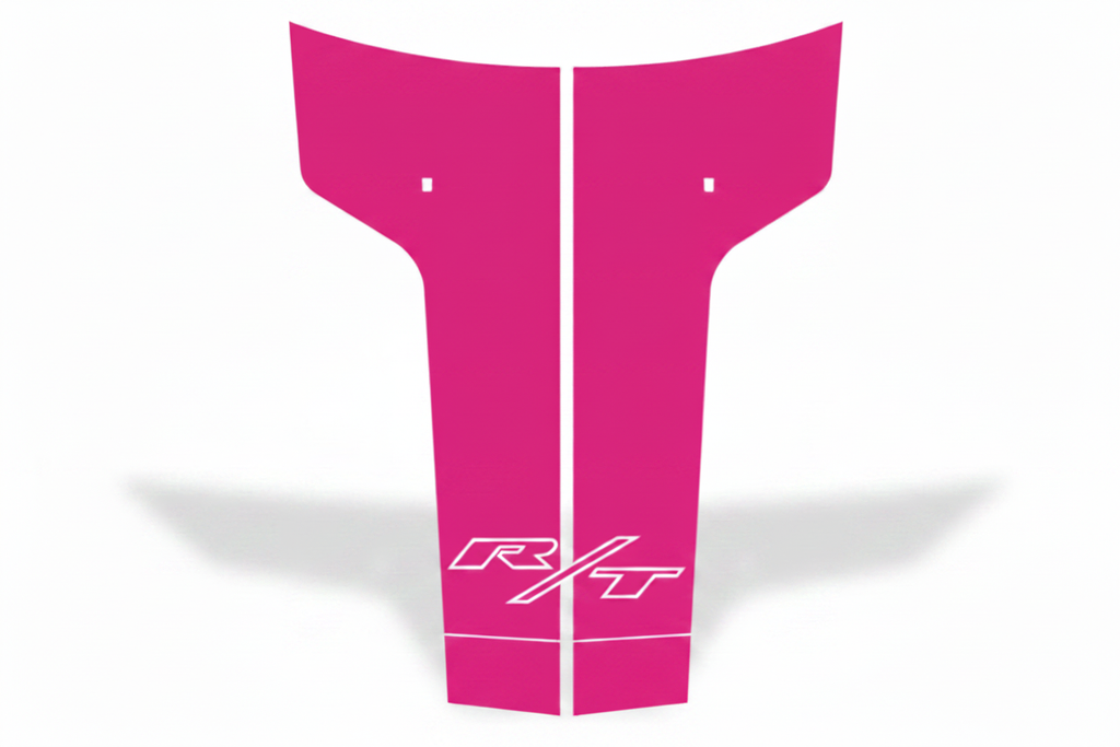 Dodge Challenger Vinyl Hood Stripes ('08-'14) RT Stripes - Pink - RacerX Customs