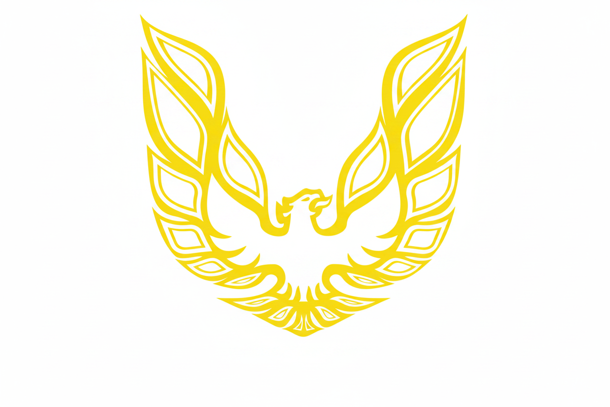 Yellow Firebird Decal - Black to Yellow Swap