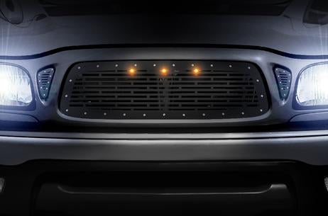 Toyota Tacoma Steel Grille ('01-'04) BRICKS with LED Lights - RacerX Customs | Truck Graphics, Grilles and Accessories