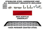 Toyota Tacoma Steel Grill ('01-'04) Red TOYOTA Logo v3 - RacerX Customs | Truck Graphics, Grilles and Accessories