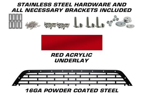 Toyota Tacoma Steel Grill ('01-'04) Red TOYOTA Logo v3 - RacerX Customs | Truck Graphics, Grilles and Accessories