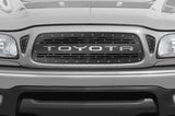 Toyota Tacoma Grill ('01-'04) Stainless Steel TOYOTA Logo v3 - RacerX Customs | Truck Graphics, Grilles and Accessories