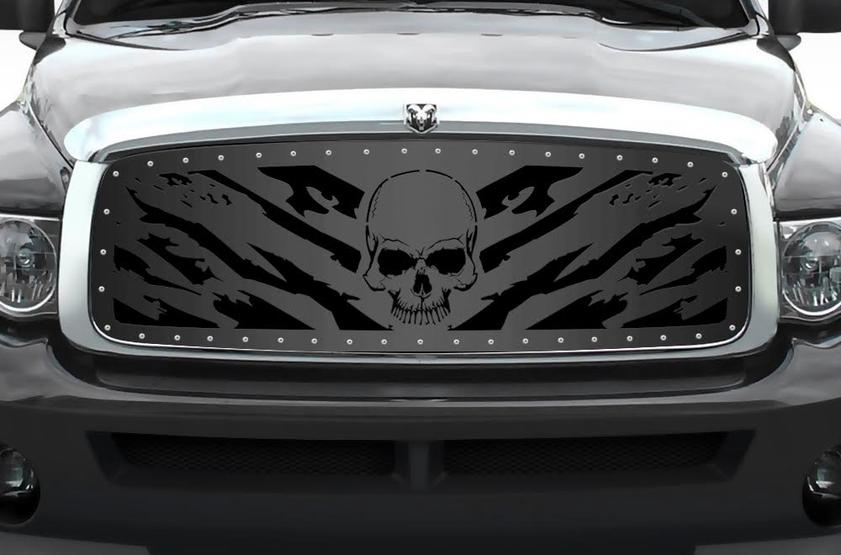 Dodge Ram Steel Grille ('02-'05) NIGHTMARE - RacerX Customs | Truck Graphics, Grilles and Accessories