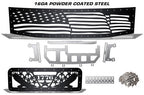 Nissan Titan Grille ('08-'14) Black Steel, AMERICAN FLAG - RacerX Customs | Truck Graphics, Grilles and Accessories