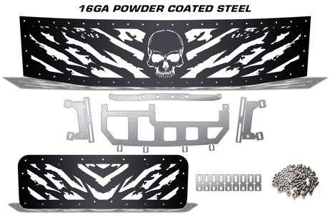 Nissan Titan Grille ('08-'14) Black Steel NIGHTMARE - RacerX Customs | Truck Graphics, Grilles and Accessories