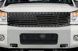 Nissan Titan Grille ('08-'14) Black Steel, AMERICAN FLAG - RacerX Customs | Truck Graphics, Grilles and Accessories