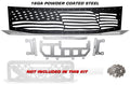Nissan Titan Grille ('08-'14) Black Steel, AMERICAN FLAG - RacerX Customs | Truck Graphics, Grilles and Accessories
